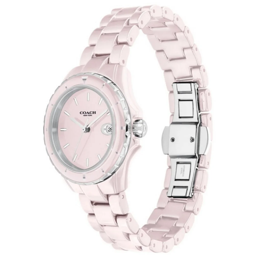 Coach New In Box Signature Plush Pink Water Resistant Watch 32mm - Picture 1 of 3